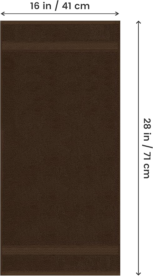 Utopia Towels 6 Pack Premium Hand Towels Set, 16 by 28 inches, 100% Ring Spun Cotton, Ultra Soft and Highly Absorbent 600GSM Towels for Bathroom, Gym, Shower, Hotel, and Spa, Dark Brown