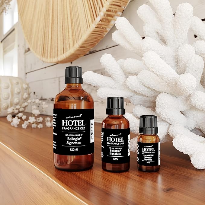 AirScent Hotel Diffuser Oil Inspired by The Bellagio Signature Scent - Premium Fragrance Oil No. 1037 for Ultrasonic and Waterless Diffusers and Crafting - 10 mL, 0.34 fl oz Glass Bottle with Dropper