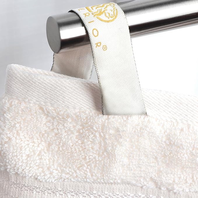 Superior Egyptian Cotton 6-Piece Towel Set, Bathroom Essentials, Towels For Bathroom, Apartment, Airbnb, Guest Bath, Face, Hand, Bath Towels, Washcloths, Absorbent, Fast Drying, Ivory