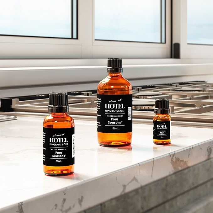 AirScent Hotel Diffuser Oil Inspired by The Four Seasons Signature Scent - Fragrance Oil No. 1021 for Ultrasonic and Waterless Diffusers and Crafting - 500 mL, 16.9 fl oz Glass Bottle