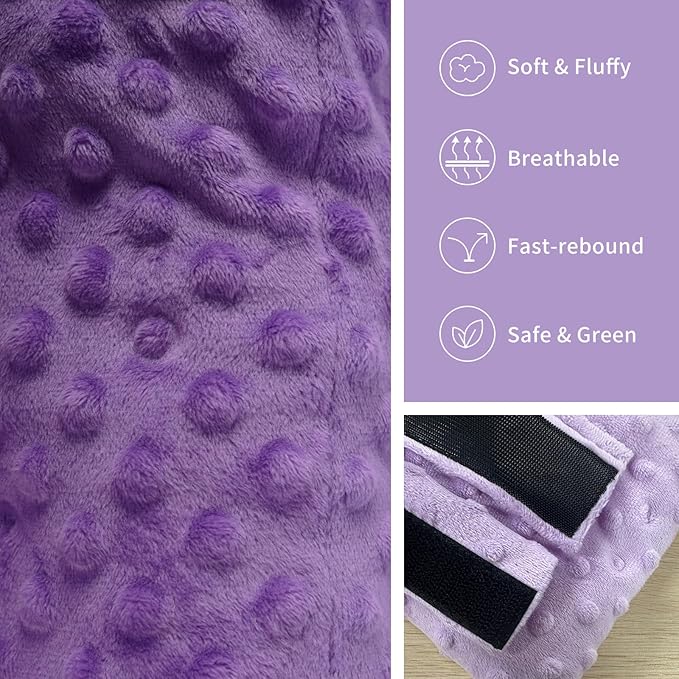Seatbelt Pillows for Mastectomy Post-Surgery,After Chemo Heart Post Breast Cancer Surgery C-Section Hysterectomy Support Cushion Pad Patient Care Comfort Recovery Pillow for Car Seat Belt(Lavender)