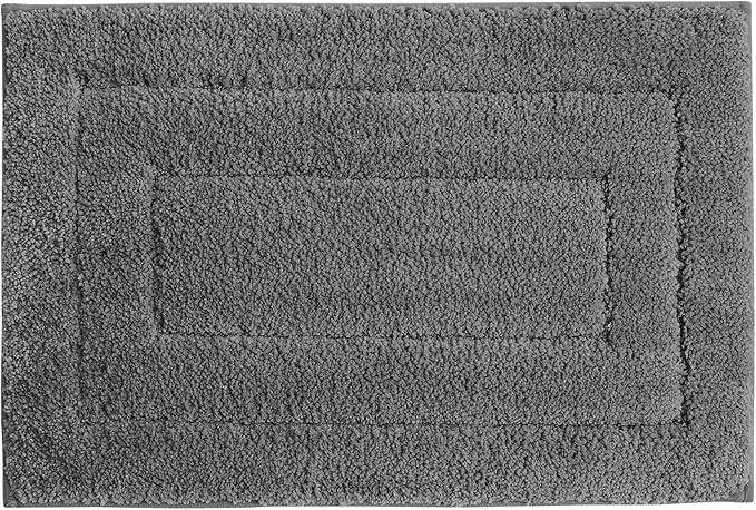 GRANNY SAYS Gray Bathroom Rugs Non Slip, Bath Mats for Bathroom, Super Soft and Water Absorbent, Microfiber Washable Bath Rugs for Floor, Tub and Shower, 32" x 20", Dark Gray
