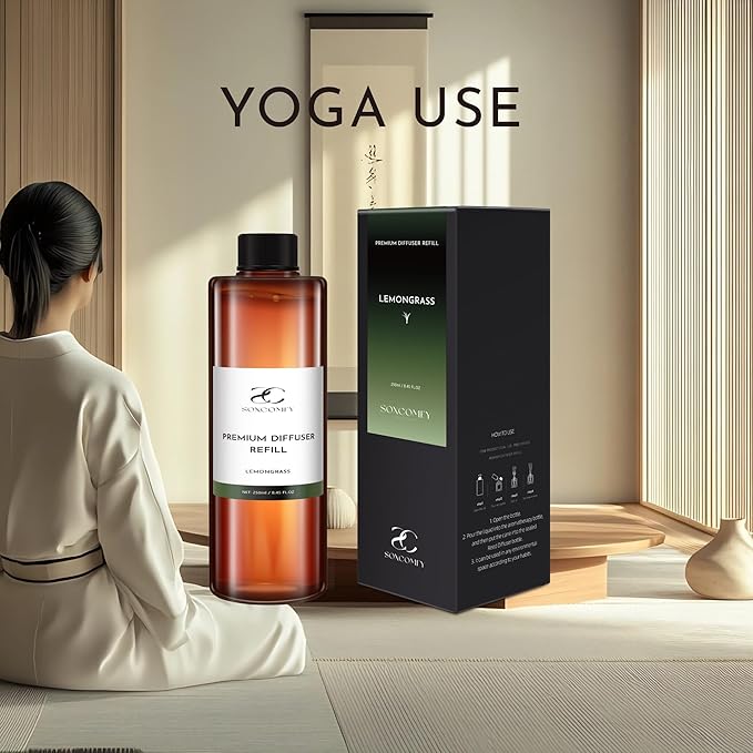 Diffuser Oil Luxury Essential Oils for Diffuser Refill & Air Freshener,Long-Lasting Natural Home Fragrance and Hotel Scent for Diffusers - 8.45 Fl.oz(250ml), Lemongrass