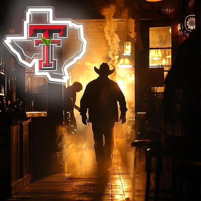 Texas Neon Sign for Wall Decor – USB Powered & Dimmer, LED Texas Neon Bar Sign for Party Decoration, Man Cave, Dorm, Bar, Shop, Perfect Texas Gift for Home Decor