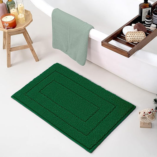 GRANNY SAYS Green Bathroom Rugs Non Slip, 20" x 32", Bath Rugs for Bathroom, Small Bath Rug Washable，Absorbent Bath Mats for Floor, Microfiber Bath Mat for Tub, Absorbent Shower Rugs