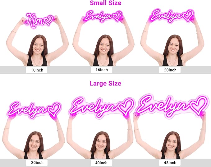 Custom Name Neon Sign Professional, Larger Customizable Wedding LED Neon Sign for Backdrop, Wedding Decor, Micro Weddings, Anniversary, Birthday Party Shop
