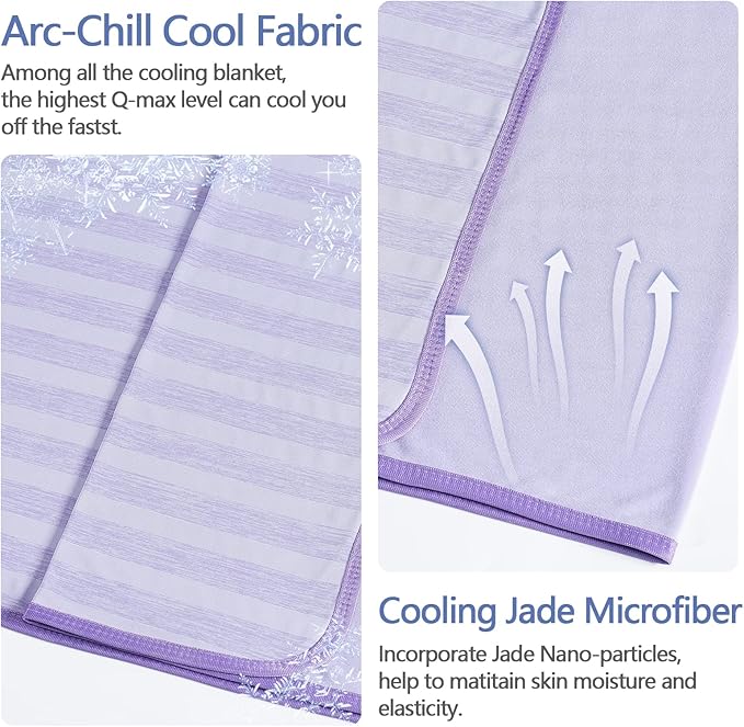 Guohaoi Cooling Blanket (90"x108"King Size) for Hot Sleepers,Absorbs Heat to Keep Body Cool for Night Sweats,100% Oeko-Tex Certified Cool Fiber,Breathable,Comfortable,All-Season.