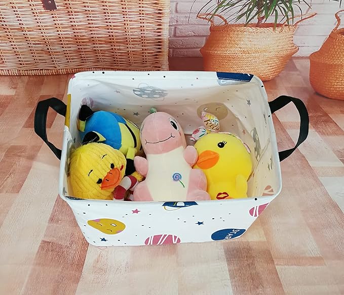 Rec Toy Box Chest Kids Hamper Storage Basket Collapsible Organizer Bin Gift Baskets for Home/Dorm/Kitchen/Pet/Office/Closet/Shelf