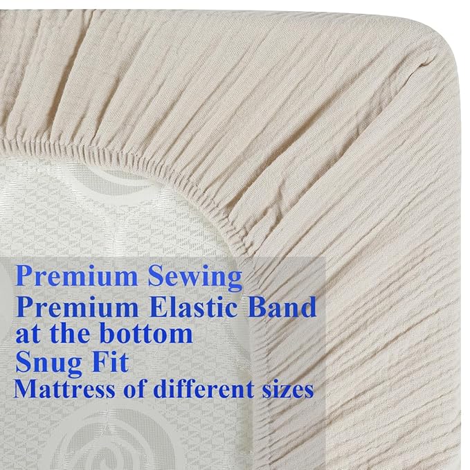 Muslin Square Playard/Playpen Fitted Sheets, Perfect for 36 X 36 Inch Portable Playard Soft 100% Cotton Fog & Brown