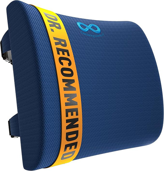 Everlasting Comfort Lumbar Support Pillow for Office Chair - Memory Foam Back Cushion for Chair, Car, Couch - Lumbar Pillow Promotes Better Posture, Back Pain Relief - Ideal for Gaming and Desk Chairs