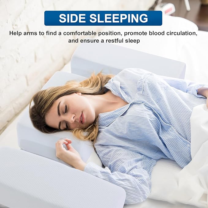 HOMBYS Shoulder Pillow Pillow for Side Sleeper,Ergonomic Memory Foam Pillow for Neck and Shoulder Pain,Cervical Neck Pillow with Armrest Area for Adults Sleeping