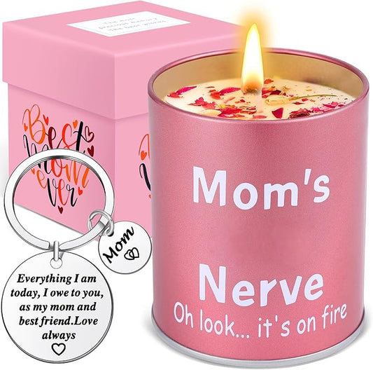 Gifts for Mom from Daughter Son Mother's Day Gift Funny Mom Candle Keychain for Mothers Day Christmas Birthday Presents