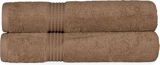 Superior Egyptian Cotton 2-Piece Bath Sheet Towel Set, Oversized Body Towels For Adults And Kids, Large Towel For Bath, Shower, Guest Bathroom, Spa, Gym, Resort, Essentials, Airbnb, Mocha