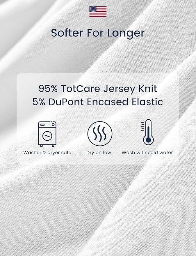 TotAha Premium Stretchy Crib Sheets (2-Pack)-Hypoallergenic, Silky Comfort, Buttery Soft, Calming Effect, All-Season Jersey-Knit Sheets, 9'' Extra Deep Pocket, Zoo Safari & Sea Animals