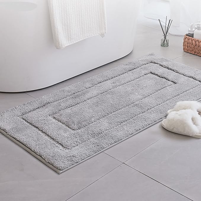 GRANNY SAYS Long Bathroom Rug Mat, Bath Mats Non-Slip, Super Soft and Water Absorbent, Large Bath Rugs, Machine Wash Dry, Bathroom Runner Rugs for Floor, Tub and Shower, 24 x 48
