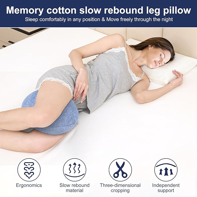 Memory Cotton Slowly Rebound Leg Pillow Legs (Blue)