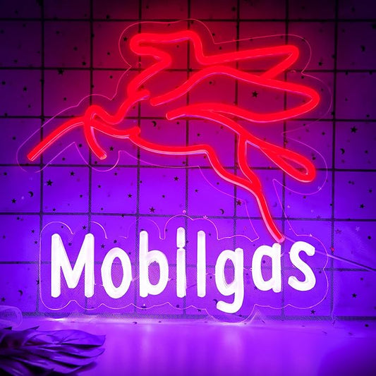 Gasoline Neon Sign for Gas Station Personalized Led Sign for Man Cve Neon Sign for Garage,Auto Repair Shop,Birthday Gift for Men,Size12.5 * 12.2inch(ZYLD085)