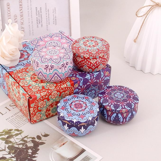 Naimo 4 Pack Scented Candles Long Lasting Soy Wax Aromatherapy Candle for Home Bath Spa Yoga Birthday Gift Set