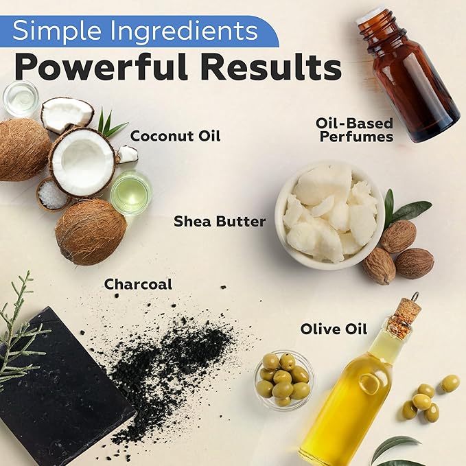 Plant-Based Natural Bar Soap Gift Set – 8 Handmade Soap Bars for Men & Women – Cold Process, Moisturizing Goat Milk, Shea Butter, Tea Tree, Charcoal, Coconut Oil – Dry & Sensitive Skin