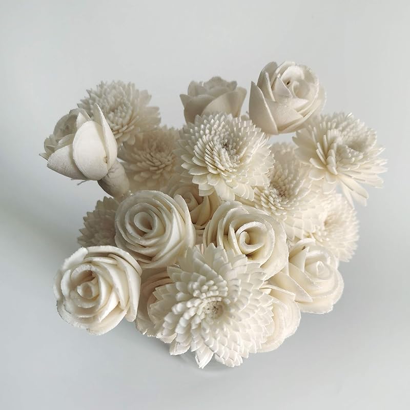 20 Mini Gerbera Rose Sola Flower Reed Diffuser Stick for Home Fragrance by Plawanature