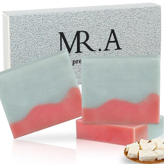 MR.A 3pack Beef Tallow Soap Bar, All Natural Grass Fed Tallow Soap Unscented for Face, Handmade Beef Tallow Soap for Skin Body Wash, 11oz Handcrafted wash for Adults, Kids