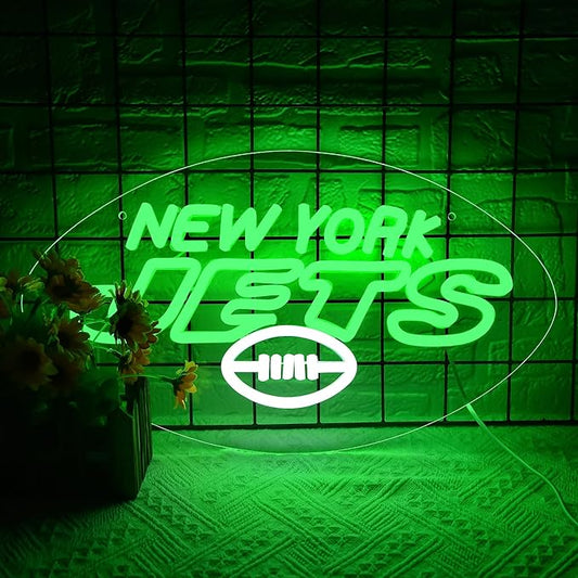 Neon Sign for Wall Decor Football Team Sign Gifts for Football Fans with Led Team Neon Light for Man Cave 5V USB Powered Size15.7 * 8.9In(ZYLD203)