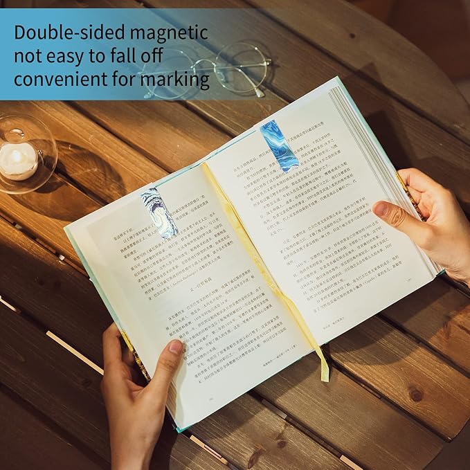 30 Ocean-themed Magnetic Bookmarks - Markers Clips for Students, Teachers, Home, Office, Reading