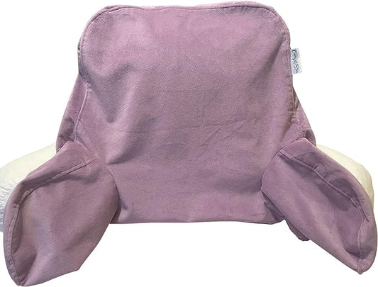 ComfortSpa Reading Pillow Replacement Cover for 19 inch Back Rest Pillow, Polyester Velour Machine Wash and Dry (Lavender)