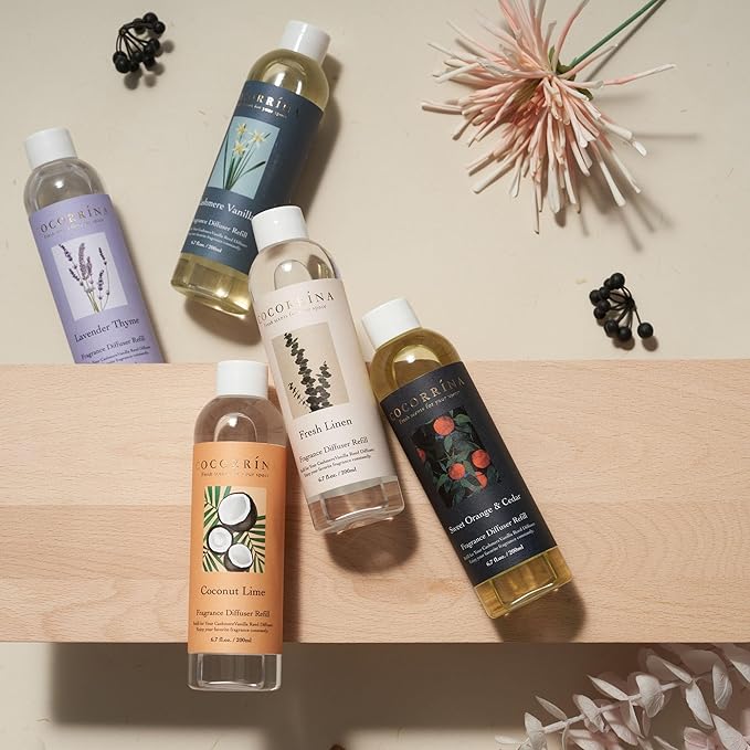 COCORRÍNA Reed Diffuser Refill - Clear Air 6.7 oz. Scented Oil for Reed Diffuser Home Fragrance for Bedroom, Bathroom Home Decor