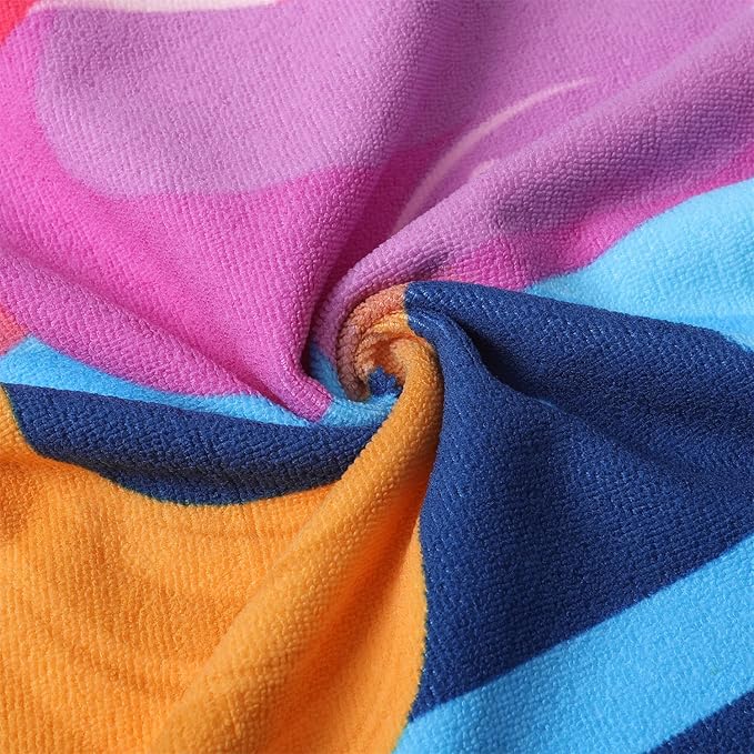 Ultra Soft Kids' Towels with Hood for Bath Beach Pool Toddler Boy and Girl Swim Poncho Cover-ups Swimwear with Drawstring Bag (Purple Mermaid (24x24 Inches))