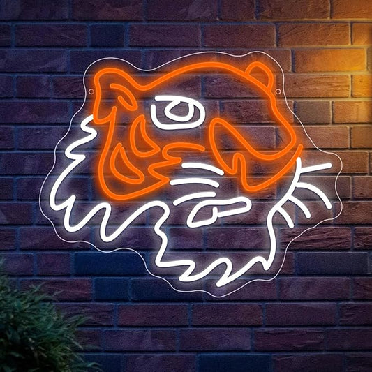 Tiger Neon Sign Dimmable LED Animal Signs for Wall Decor, USB Powered Cool Tiger Led Signs for Beer Bar Club Animal Birthday Party Office Hotel Cafe Man Cave Bedroom Art Wall Decor