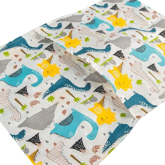 ALVABABY Toddler Pillowcases-Cotton Pillow Cover Fits 14x19 or 13 x 18 Kids Bedding Pillow 2 Pack Large Pillow Covers Envelope for Babies Children Boys Girls Sleeping and Travel Dinosaurs 2L-TPW10