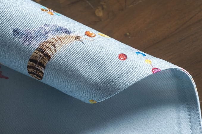 Maison d' Hermine Placemats Set of 4 100% Cotton Washable Cloth Place Mats, Reusable Table Mats for Kitchen Dining Decoration, Party, Wedding, Restaurant Spring/Summer (Ibiza, 13" x 19")