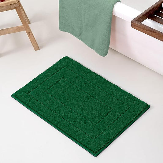 GRANNY SAYS Green Bathroom Rugs Non Slip, 16" x 24", Bath Rugs for Bathroom, Small Bath Rug Washable，Absorbent Bath Mats for Shower Room Floor, Microfiber Mat for Tub, Absorbent Shower Rugs