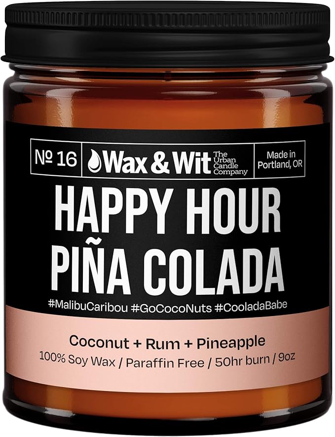 Wax & Wit Funny Soy Candle Gift for Women - Humorous, Aromatherapy Soy Wax Candle, Ideal for Housewarming, Coworker, Birthday – Pineapple, Coconut - 9oz
