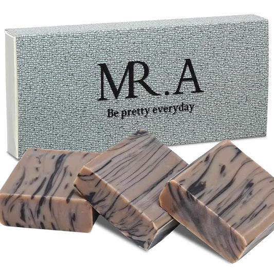 3PCS Natural and Organic Handmade Soap Bar, Handcraft Milk Soap Bar for Face Body Wash, Milk Soap for Women, Men, Kids, Cold processed Bath soap for moisturizing