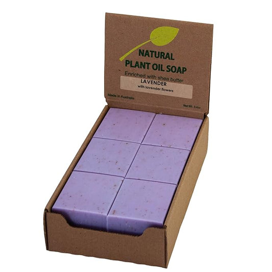 Lavender with Flowers Scented Natural Soap Bars (12 Bars), 3.5oz Moisturizing French Triple Milled Soap Bars Enriched with Shea Butter - Pure Plant Oil Bath & Body Bars