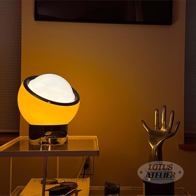 Bauhaus Lamp | Mid Century Modern Table Lamp, Orange