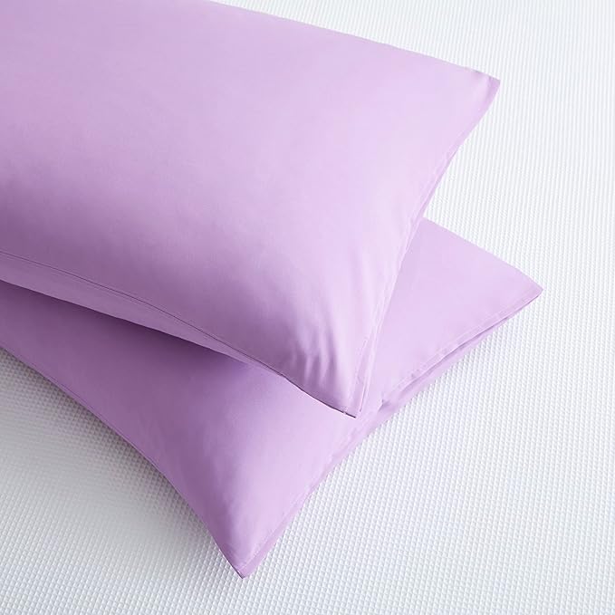 Toddler Pillow Cases Set of 2 Microfiber Travel Pillow Cases 14x20 Comfortable Not Shrink Soft Pillow Cases Light Purple Pillow Covers Envelope Style