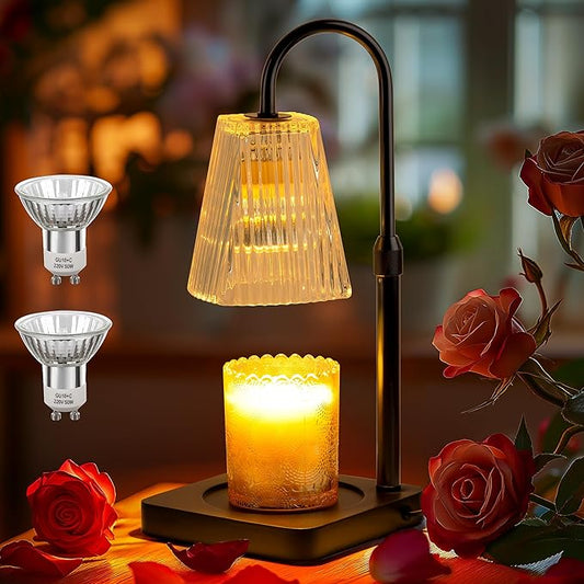Candle Warmer Lamp with Timer - Electric Melter Candle Lamp Dimmable Candle Heater