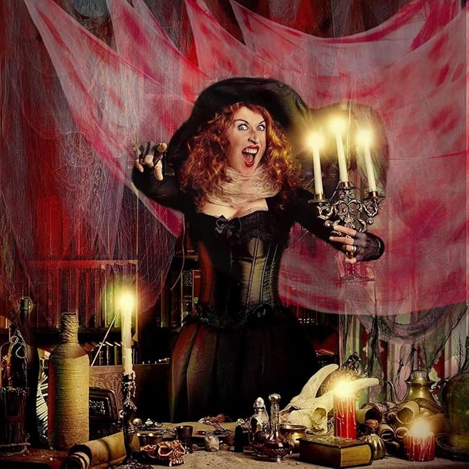 Halloween Blood Creepy Cloth（315 x 79 in） Scary Gauze Cloth Spooky Halloween Decorations Decor Outdoor Yard Home Wall Haunted House Doorways Patio Garden