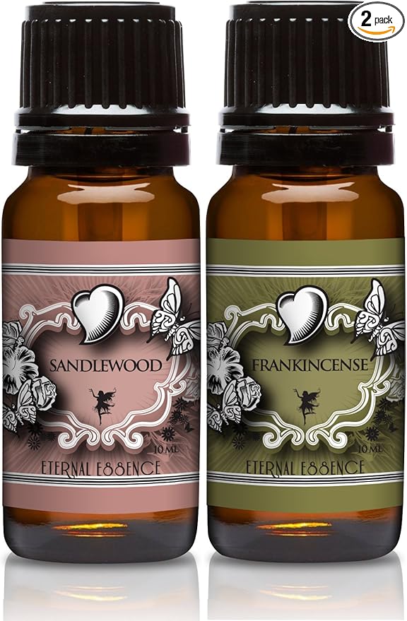 Scented Oils - Pair of Essence - Sandalwood & Frankincense - 10 Ml