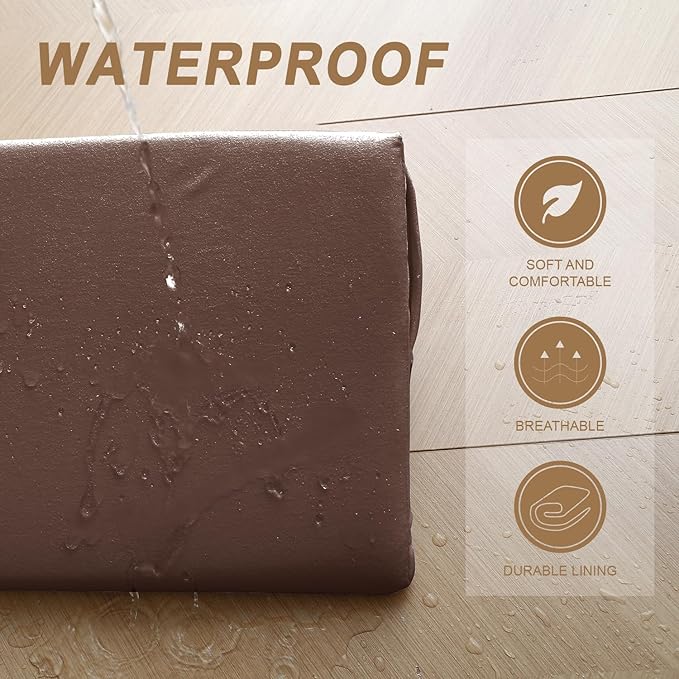 WdFour Bed Wedge Pillow, Close Off Headboard, Wall and Mattress Gap. Incline, Slanted Sweat-Proof Pillow for Neck and Back Pain Relief Anti-snoring for Comfortable Sleeping.(Chocolate,54Wx10Dx6H)