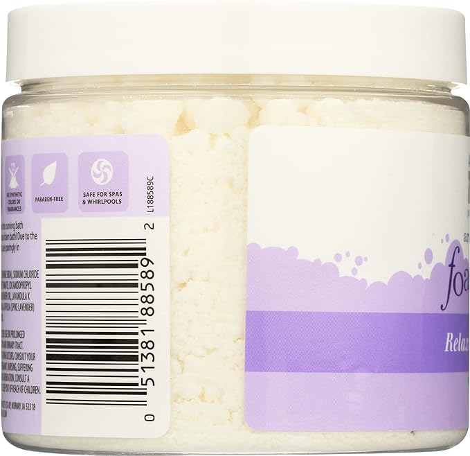 Aura Cacia Aromatherapy Foam Bath, Relaxing Lavender, 14 ounce jar