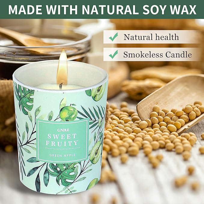 Scented Candles Gifts for Women， 3 PCS Soy Candles for Home Scented, Jar Candle Gift Set for Wife Friends Bath Yoga Birthday Christmas Valentine Anniversary(English Pear & Little Canglan)
