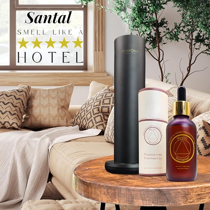 Mystic Romance Santal Premium Home Fragrance Oil - for Aroma Oil Diffusers and Burner Oil Lamps (120mL, Glass)