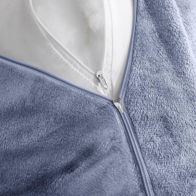 Sasttie Reading Pillow for Sitting in Bed Adult, Extra Large Back Pillow for Bed, Backrest Pillow with Detachable Head Support Cushion, College Dorm Essentials for Girls and Boys, Grey Purple