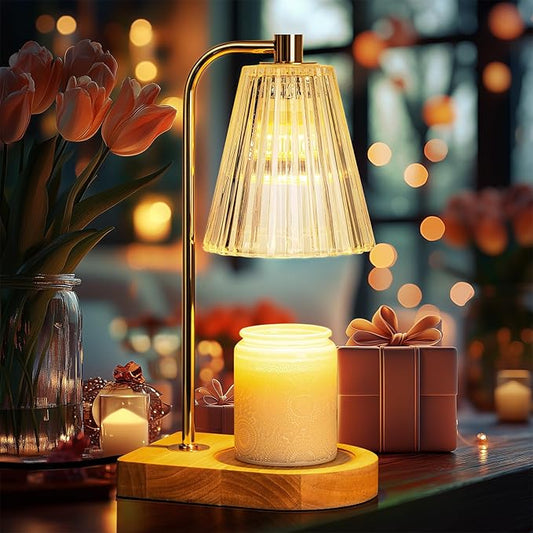 Candle Warmer Lamp with Timer, Get Well Gifts for Women Girls Friend with Best Wishes, Unique Graduation Gifts for Her, Wax Warmer with 2 Bulbs for Jar Candles
