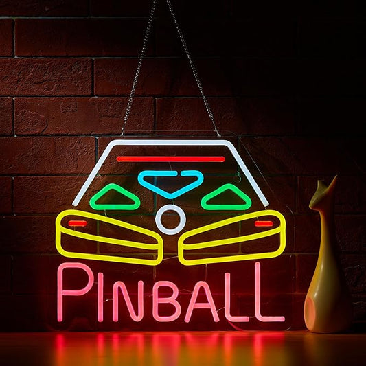 Pinball Neon Sign for Wall Décor with Dimmable Switch LED Neon Signs Light