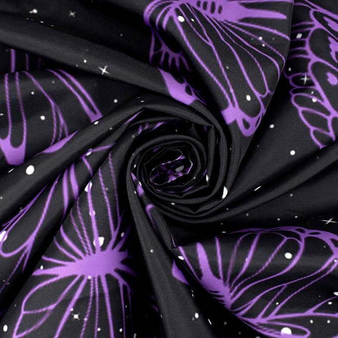 HVEST Purple Butterfly Wall Hanging - Galaxy Space Tapestry for Bedroom, Kids Room, Living Room - 60L x 80W inches